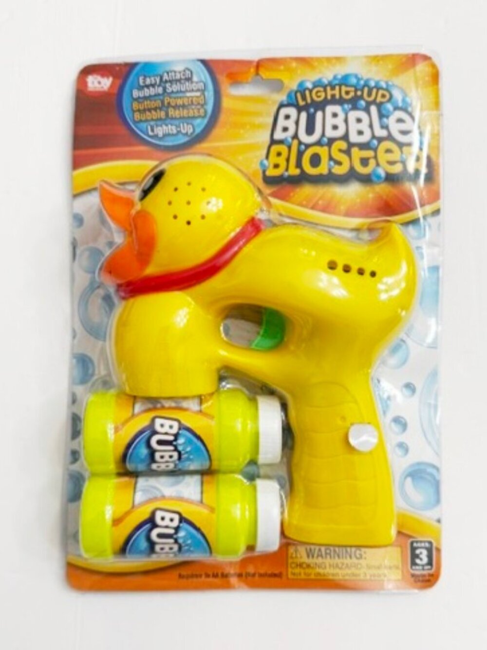 Light Up Ducky Bubble Blaster 6" w/ Bubbles